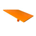 Orange plastic plasterers hawk with a tubular handle