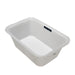 White plastic basin on a white background