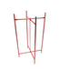 Red metal stand on a white background