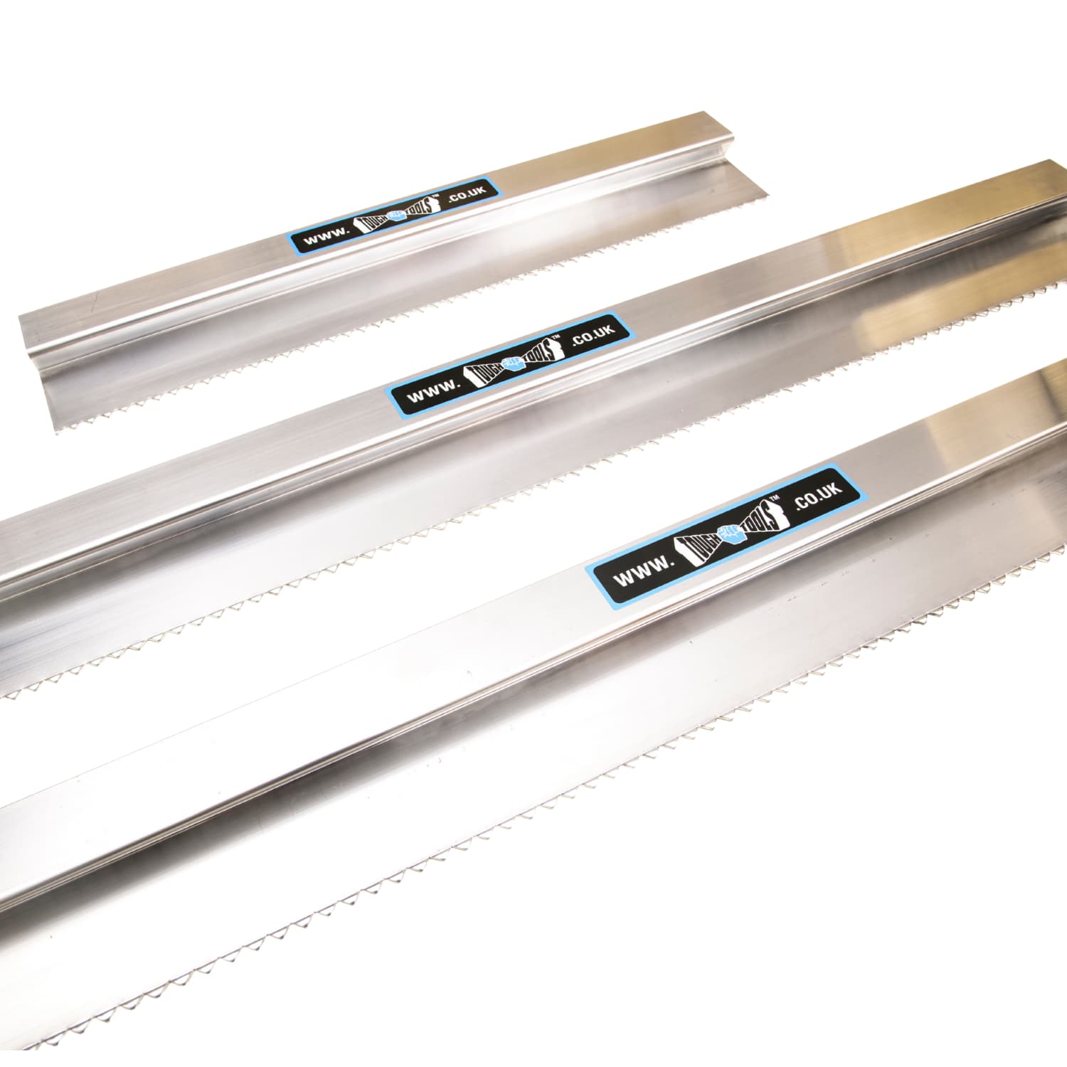 3 aluminium darbies with serrated teeth edges