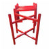 Red metal bricklayers spot board stand frame