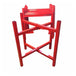 Red metal bricklayers spot board stand frame