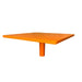 Orange plastering hawk tool with central tube handle