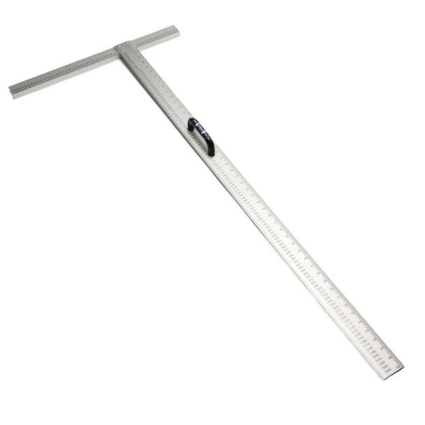 T shaped metal tool with imperial and metric dimensions