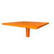 Orange plastering hawk tool with central tube handle