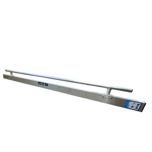 Metallic object with handles on a white background