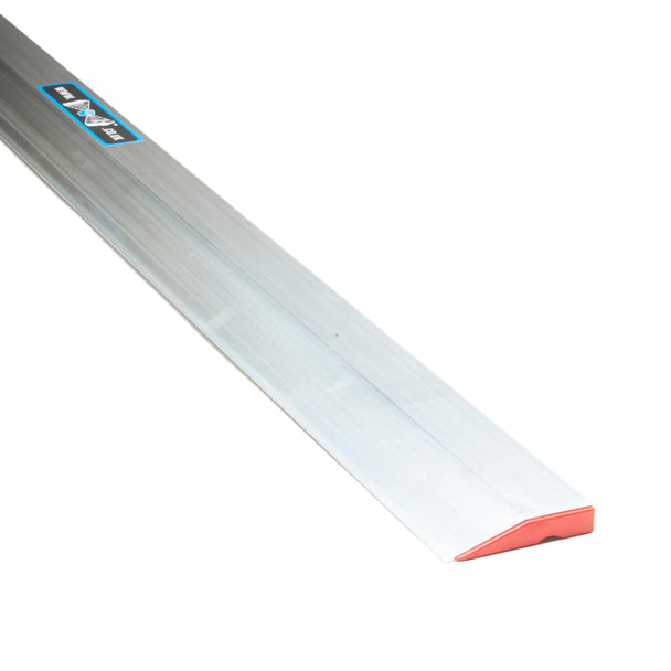 Plasterers Feather Edge Tool. Angled steel section with red insert ends for leveling out plaster