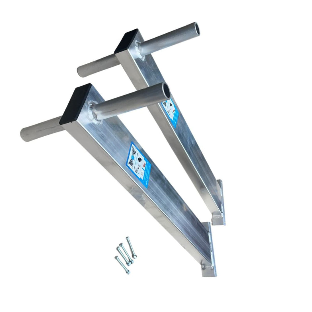Pair of long metal handles with bolts