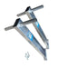 Pair of long metal handles with bolts