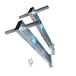 Pair of long metal handles with bolts