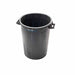 black builders mixing bucket with two handles.