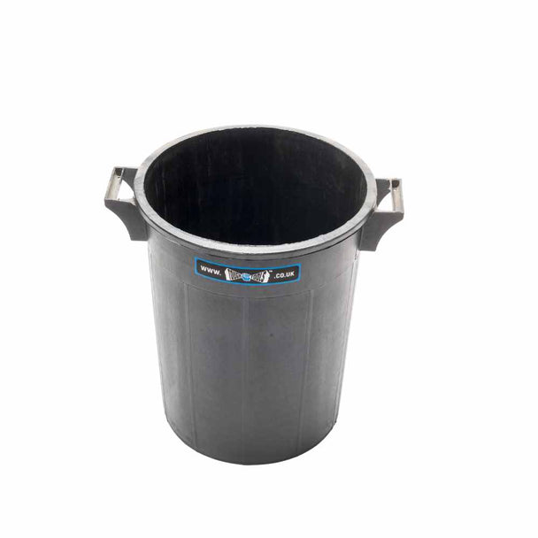 black builders mixing bucket with two handles.