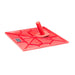 Red plastic builders hawk tool with angled handle