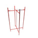 Red metal stand on a white background