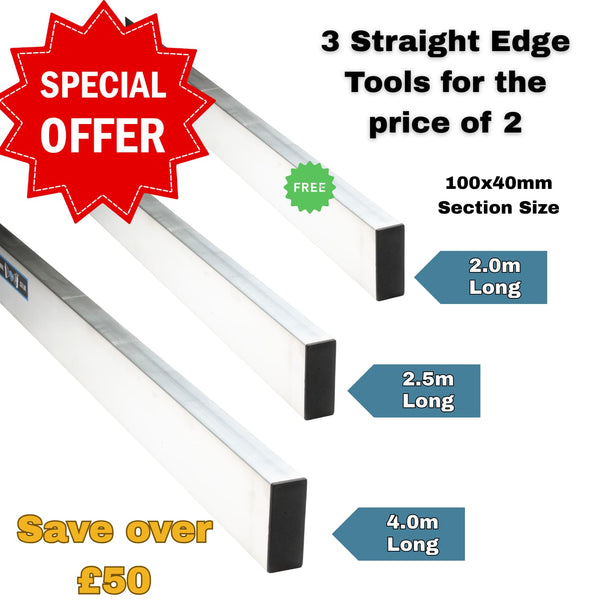Promotional bundle of 3 straight edge tools