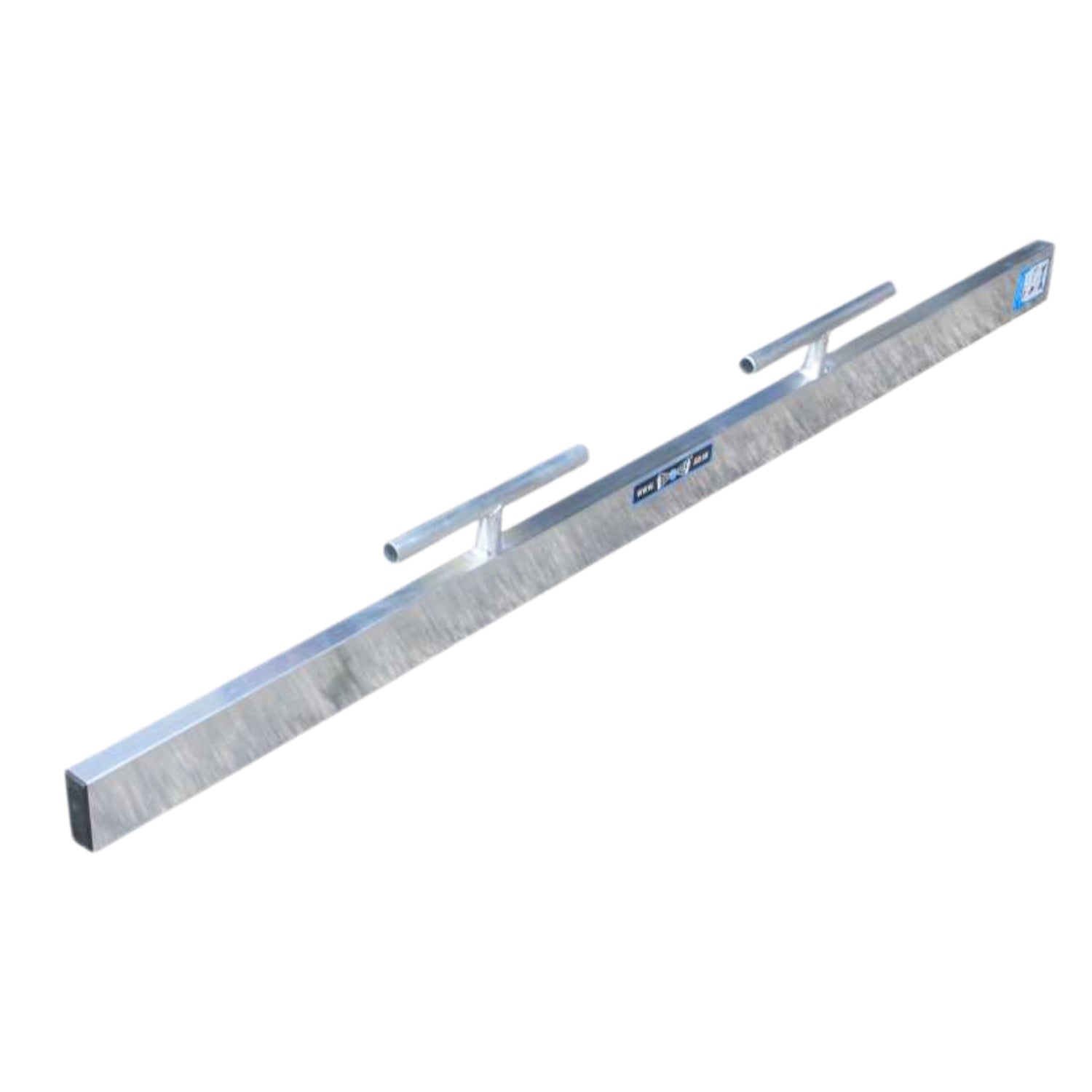 Long metal tamping beam with handles