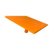 Orange plastic plastering hawk tool with handl